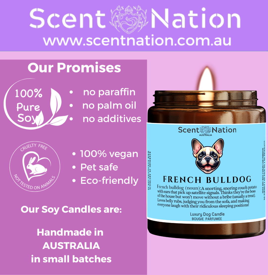 Australian Soy Candles, Soy Candles for Dog Lovers, Pet-Safe & Eco-Friendly Candles