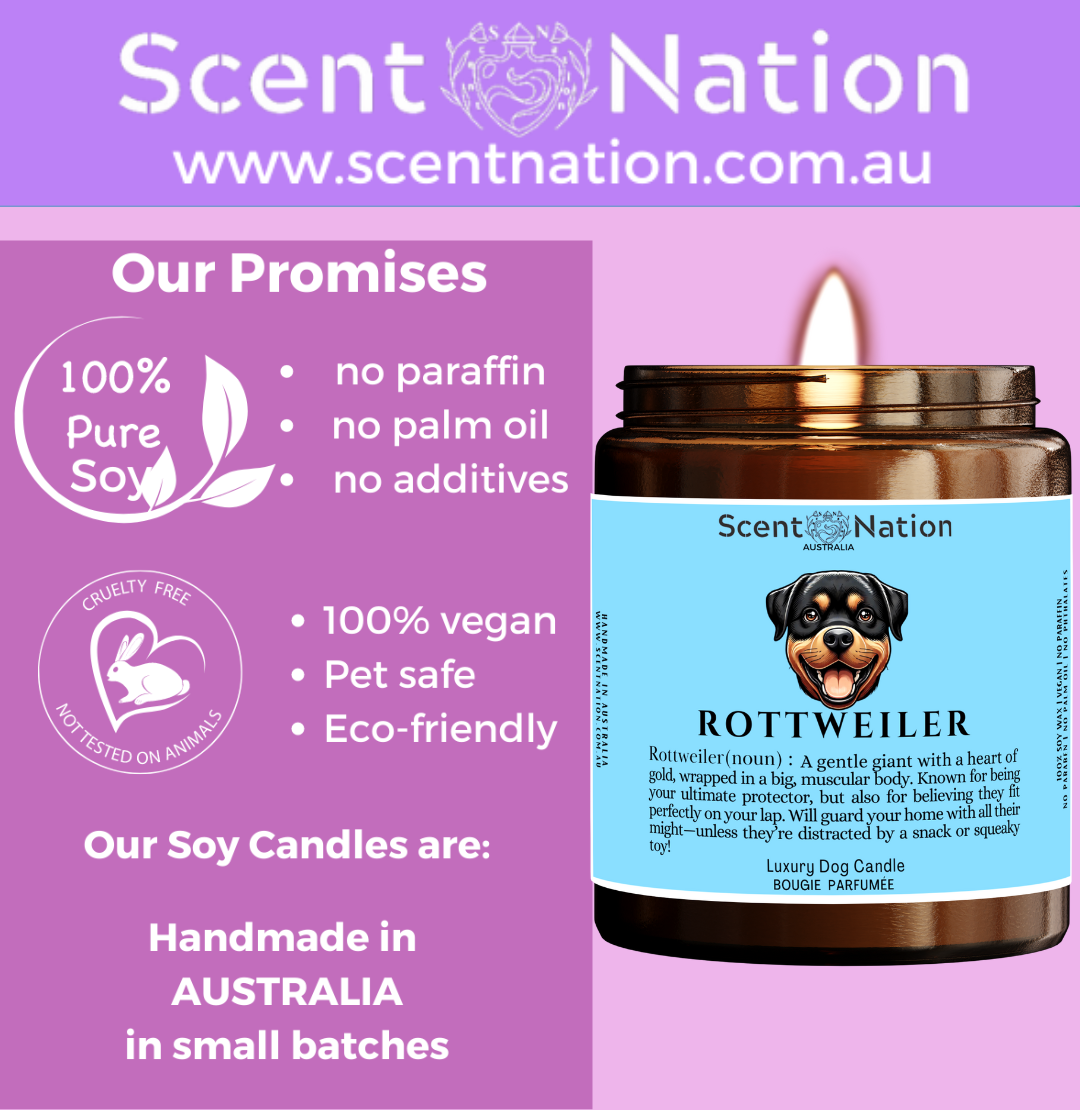 Australian Soy Candles, Soy Candles for Dog Lovers, Pet-Safe & Eco-Friendly Candles