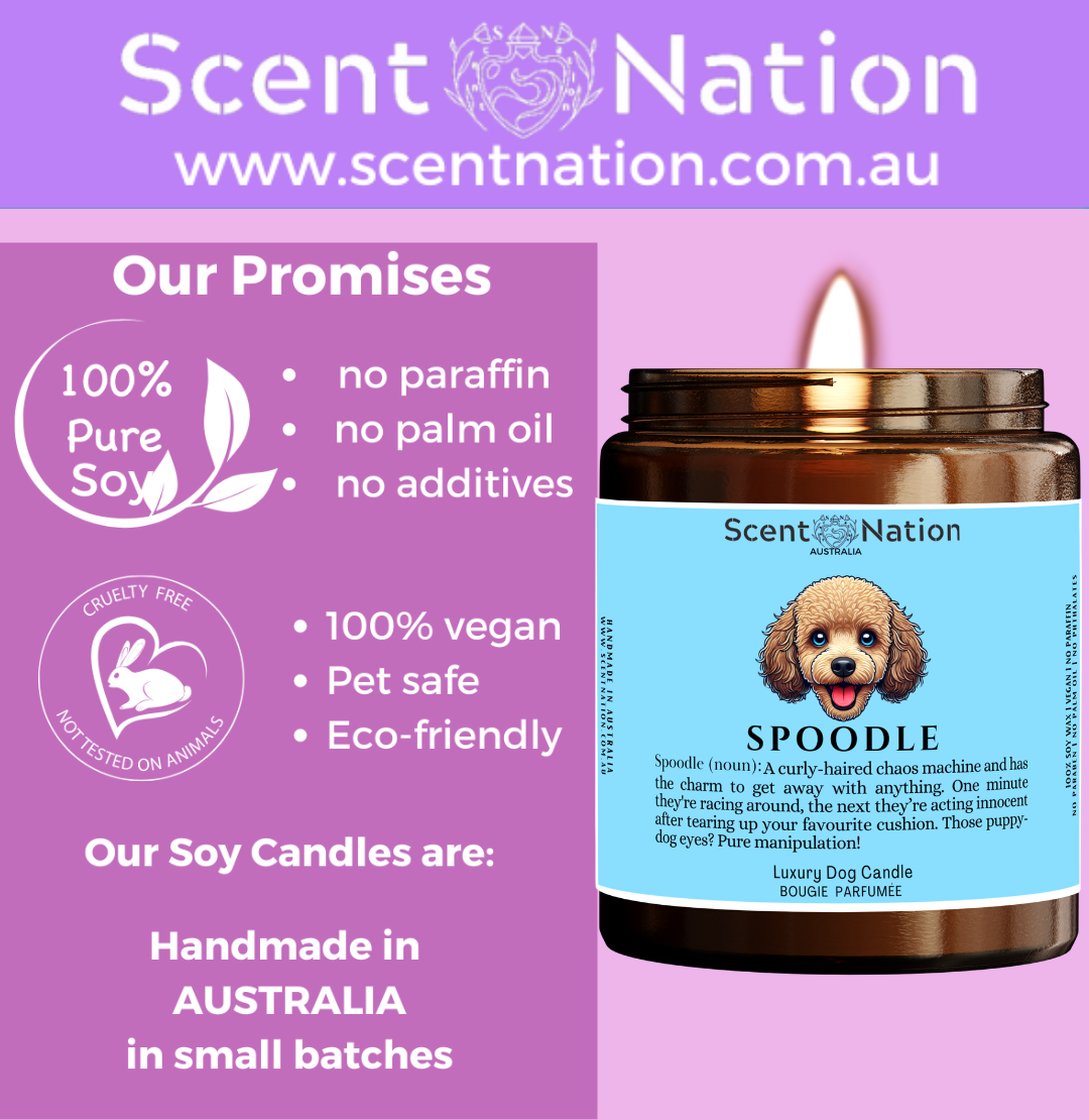 Australian Soy Candles, Soy Candles for Dog Lovers, Pet-Safe & Eco-Friendly Candles