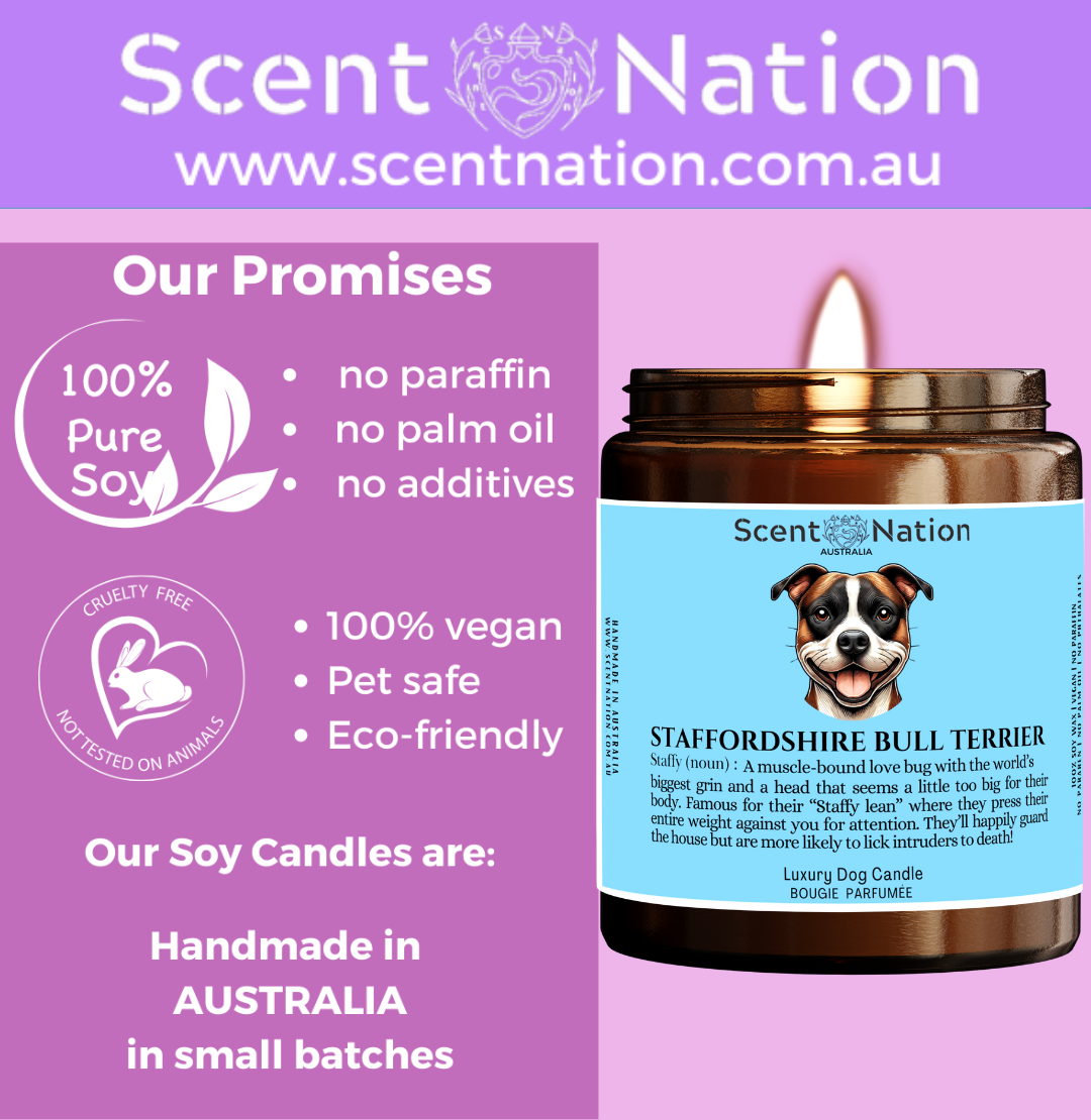 Australian Soy Candles, Soy Candles for Dog Lovers, Pet-Safe & Eco-Friendly Candles