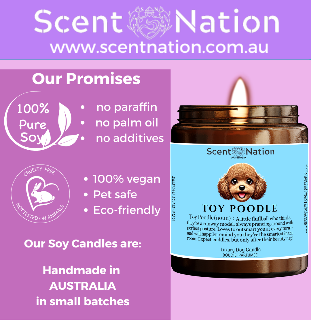 Australian Soy Candles, Soy Candles for Dog Lovers, Pet-Safe & Eco-Friendly Candles
