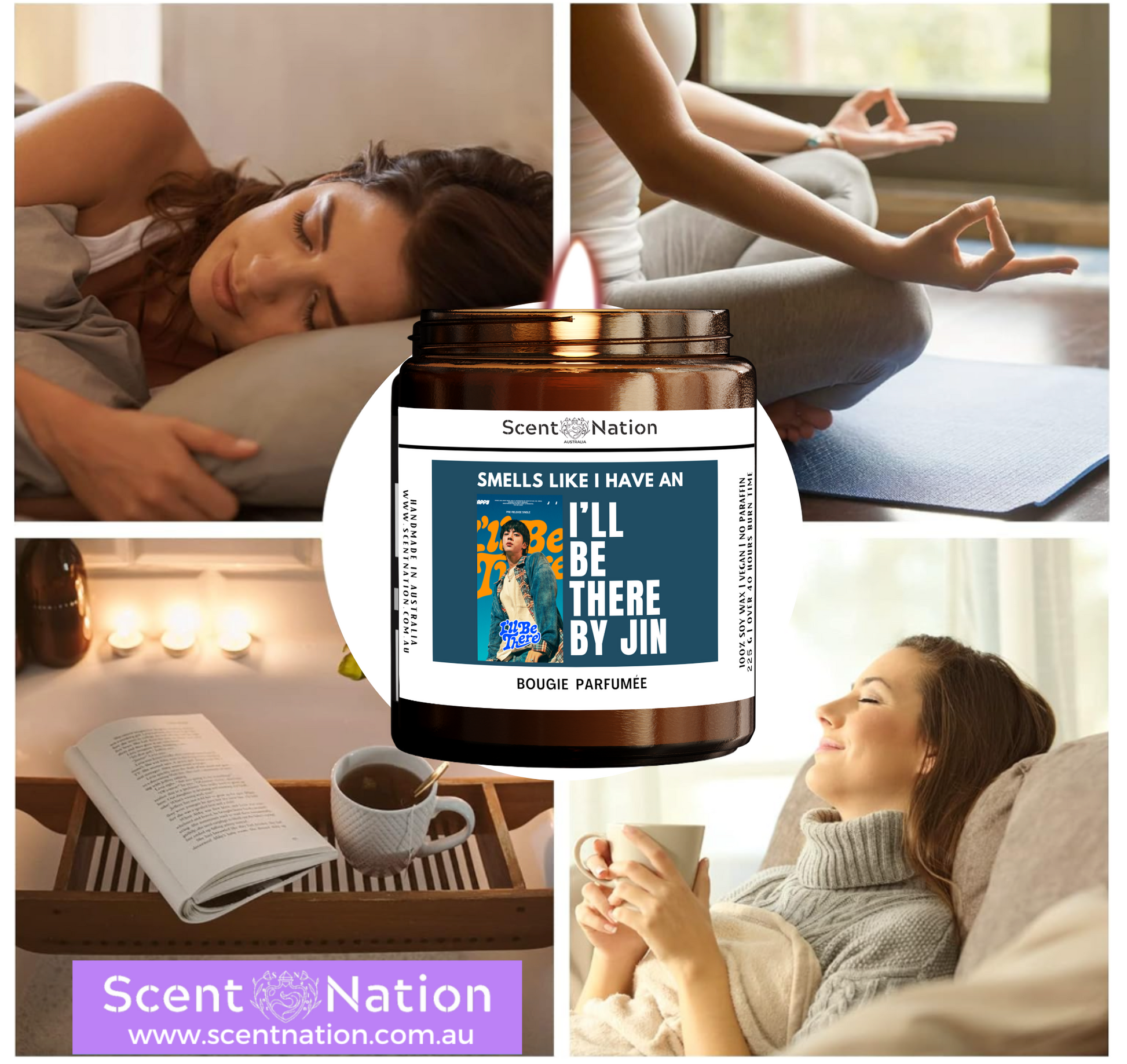 ENJOY 14 HOURS SLEEP LIKE JIN WITH THIS JIN INSPIRED SCENTED SOY CANDLE MADE IN AUSTRALIA