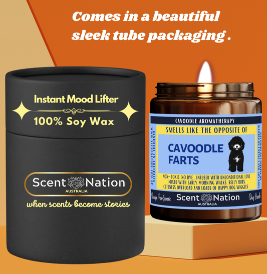 Luxury Dog Owner Gift Box - CAVOODLE Soy candle handmade in Australia. Premium Dog Lover Soy Candles