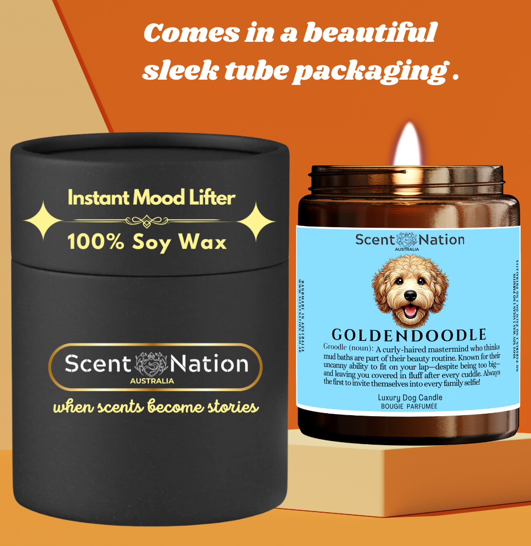 Luxury Dog Owner Gift Box - GOLDEN DOODLE Soy candle handmade in Australia
Premium Dog Lover Soy Candles