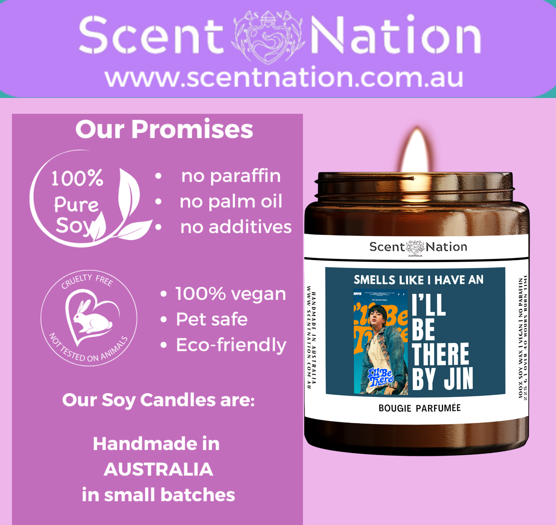 BTS JIN PET LOVER - PET FRIENDLY SOY CANDLE GIFT IDEAS FOR ARMY