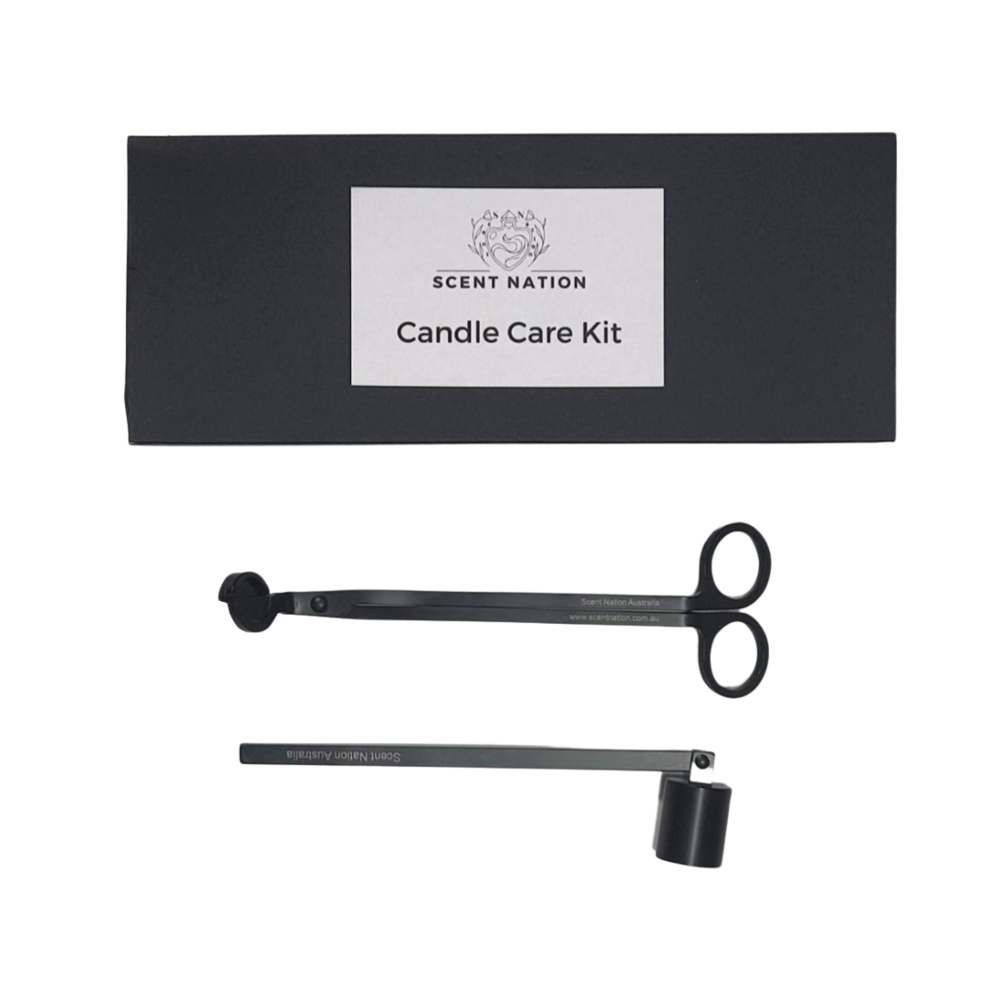 Candle care kit with all the tools needed for safe and effective candle maintenance.