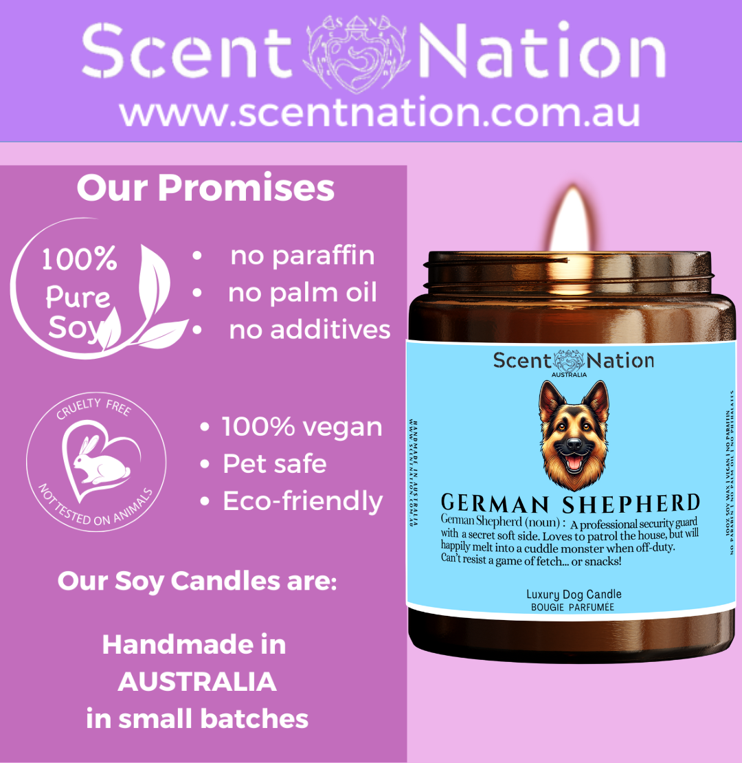 Australian Soy Candles, Soy Candles for Dog Lovers, Pet-Safe & Eco-Friendly Candles