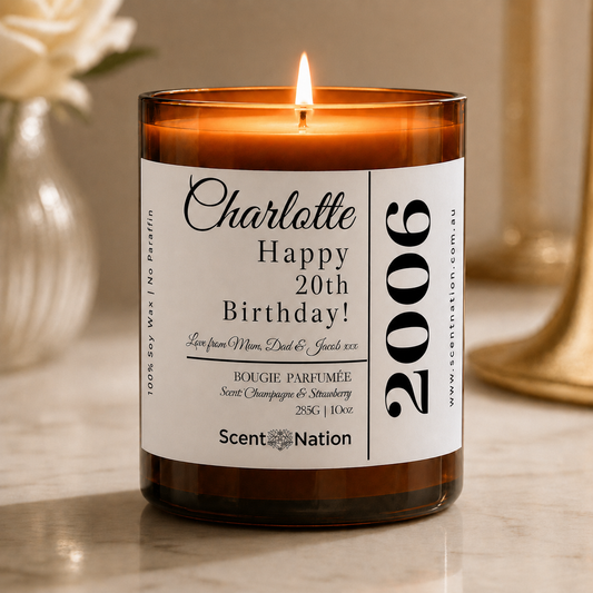 Custom milestone gift personalised gift with name, message and year of birth