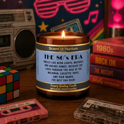 80's Era Candle - Gold Borders
