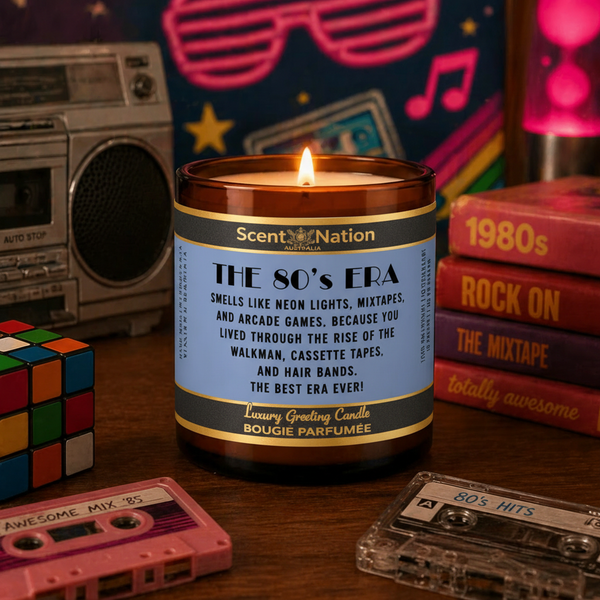 80's Era Candle - Gold Borders