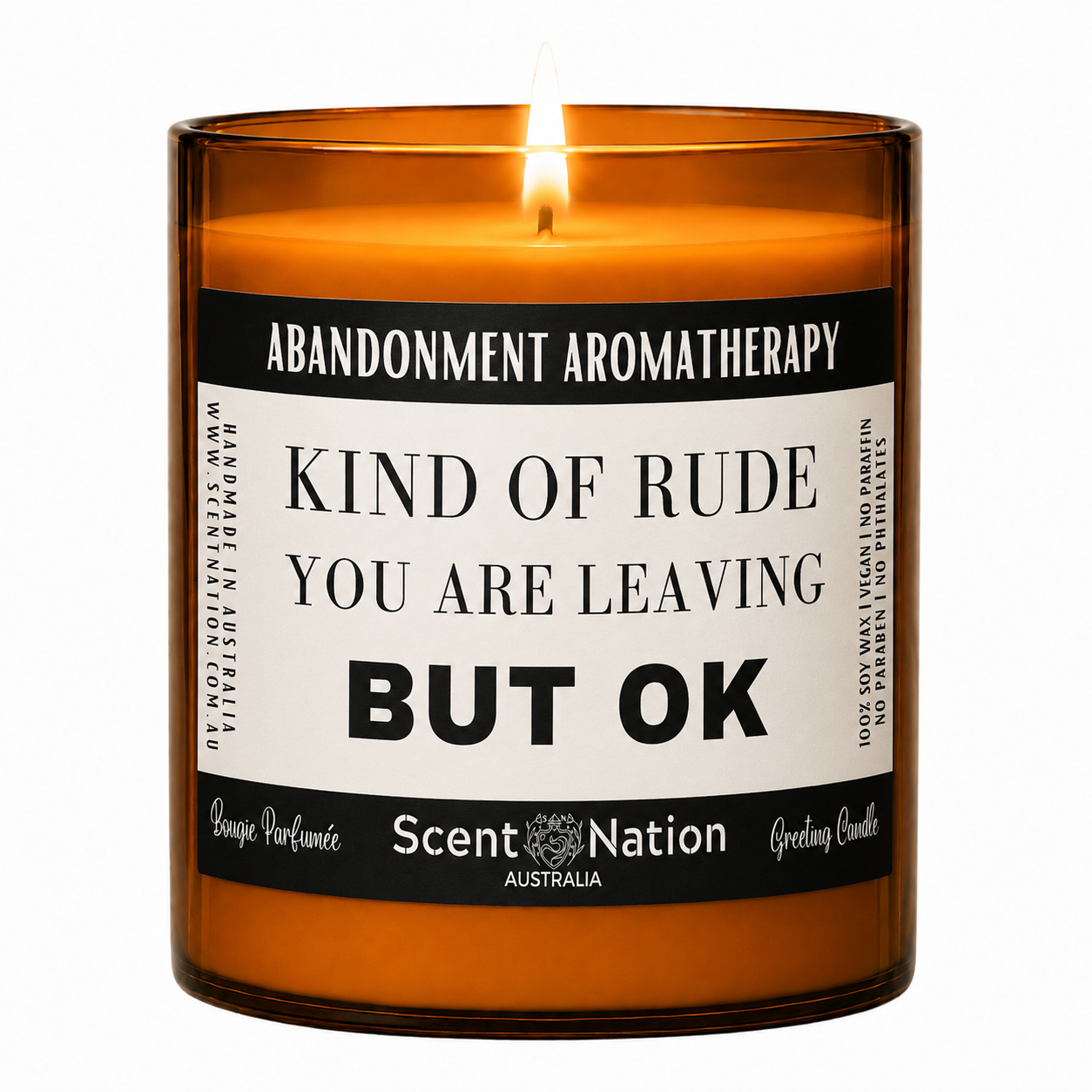 Funny leaving gift candle Abandonment Aromatherapy - going away present for a colleague