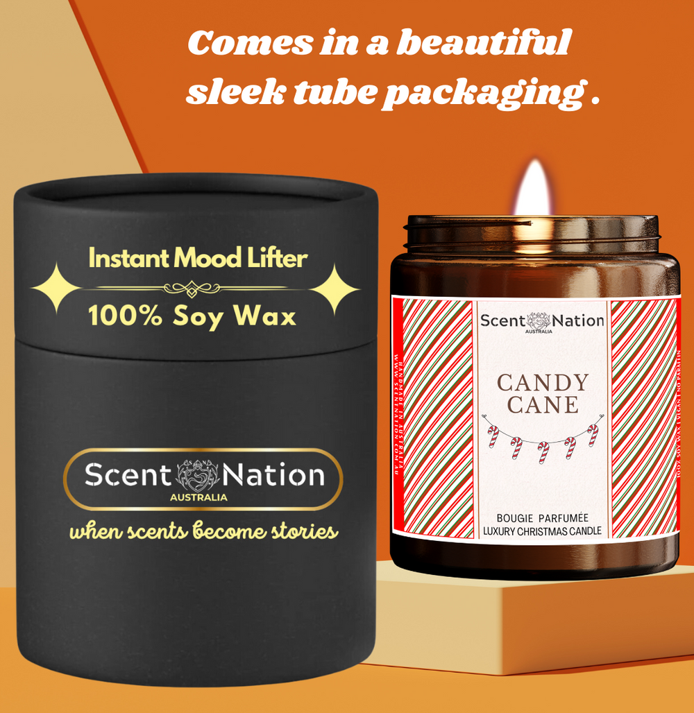 Luxury Gift Box - Christmas Candy Cande Soy candle handmade in Australia.
