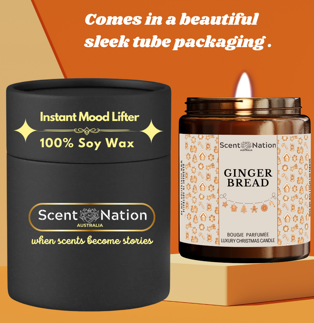 Christmas Candle - Gingerbread Gift - Scented Soy Candle Australia