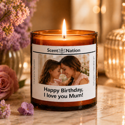 Personalised Photo candles Australia with message Fast shipping 48 hours