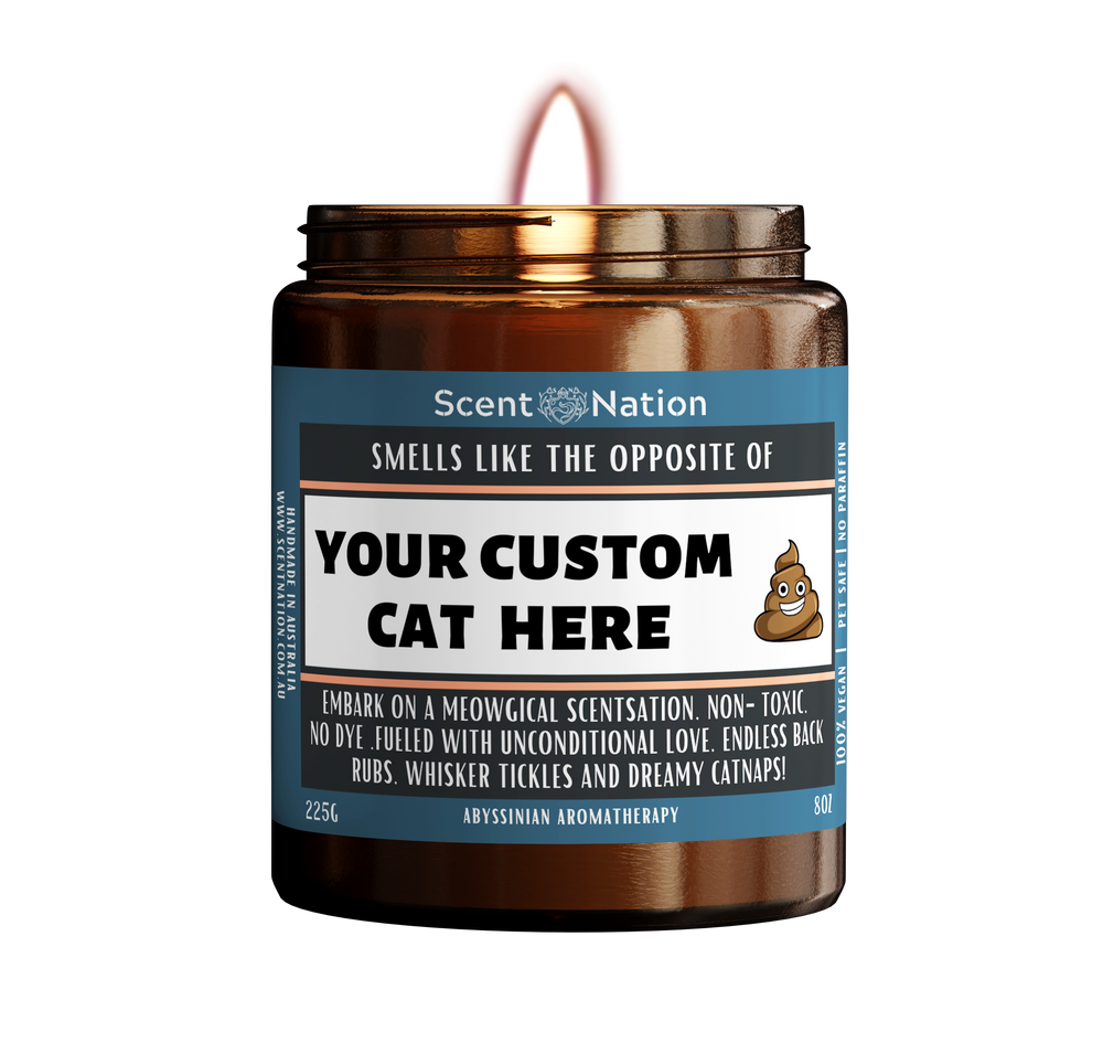 Cat Candle Pet Aromatherapy -  Gift - Scented Soy Candle Australia