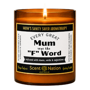 Funny Mother's Day Gift | Great Mum F Word Candle | Scent Nation