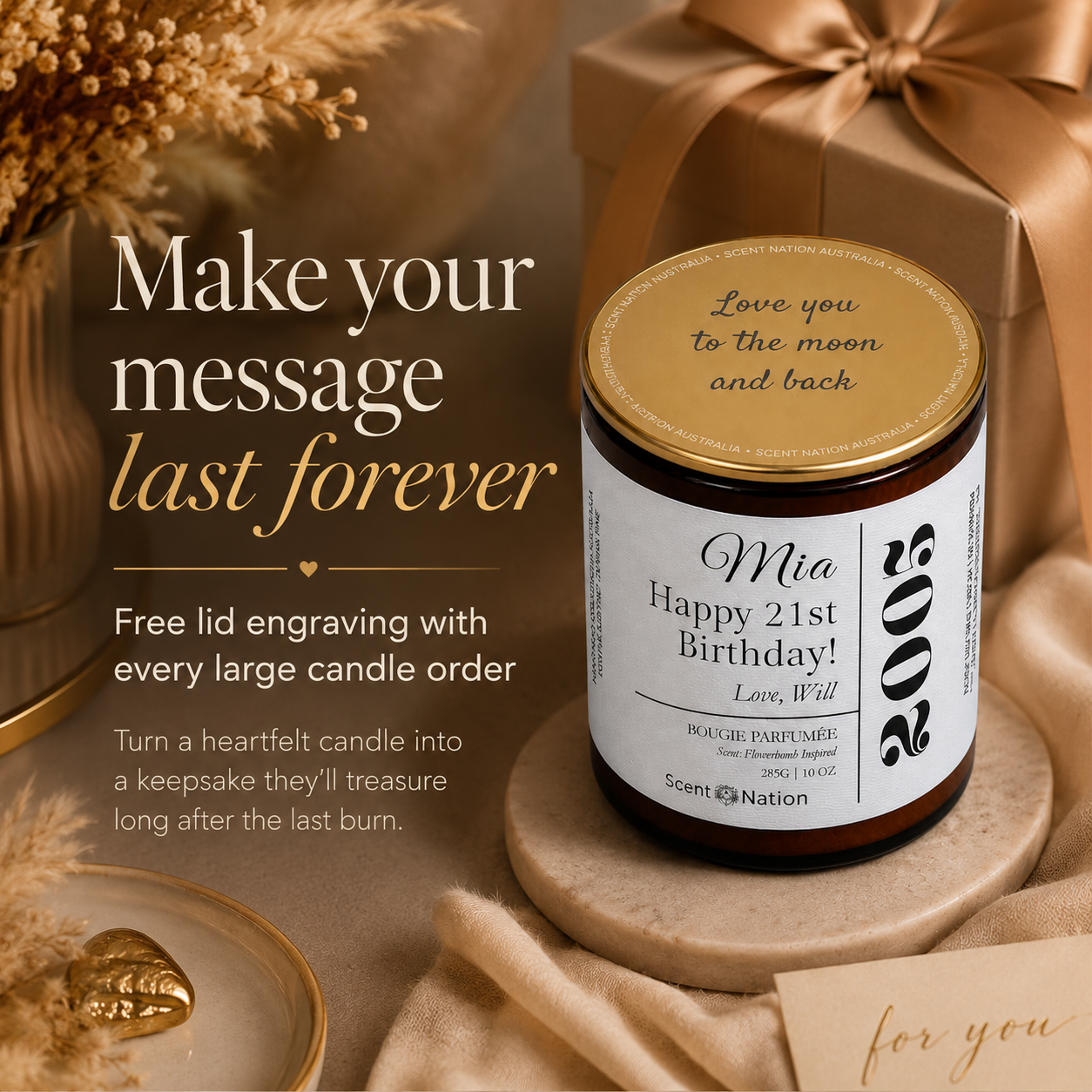 Unique Happy Birthday Candle – Perfect Gift for Celebrations | Scent Nation Australia