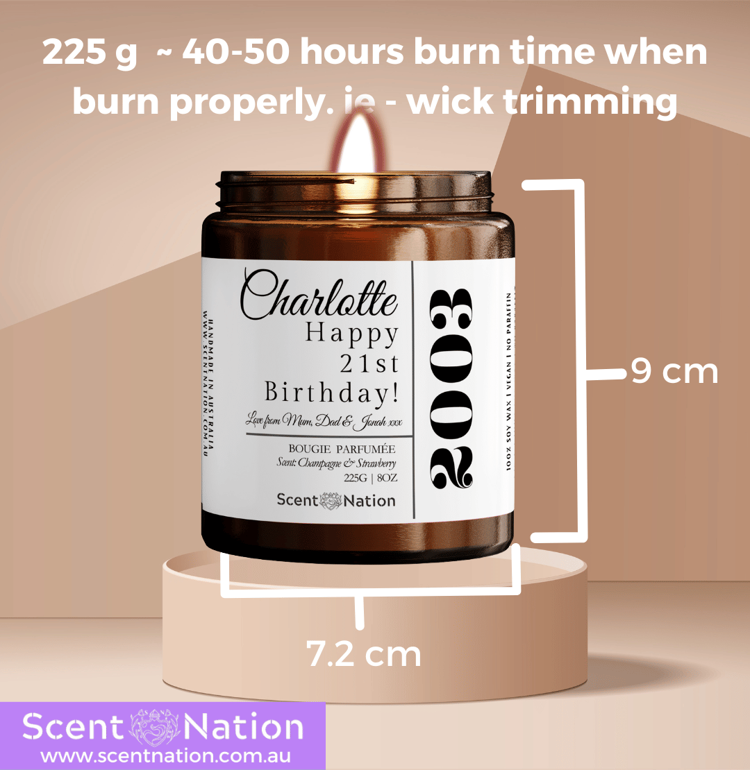Personalized candle gift for daughter