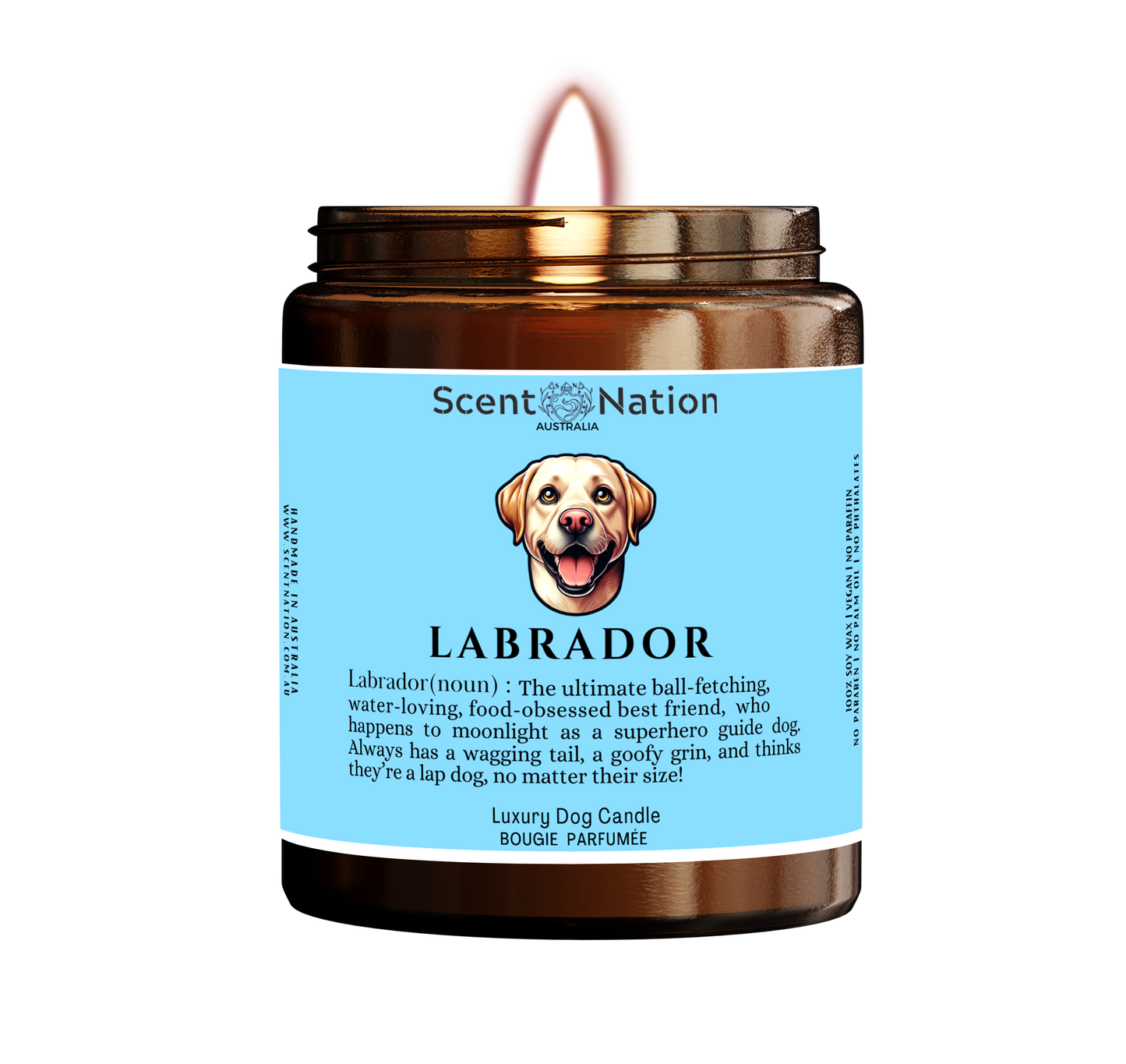 Custom Dog Gifts Australia – Funny & Unique Personalised Dog Breed Candle (Dog Noun Candle)