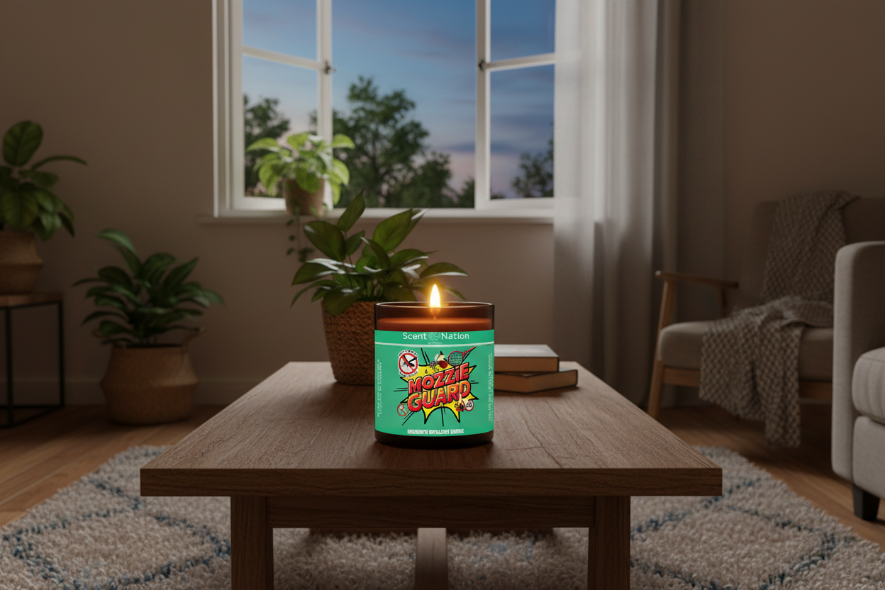 Indoor mosquito repellent candle for home - natural insect protection Australia