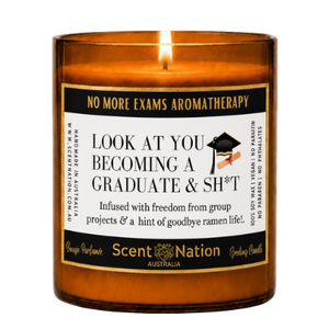 Personalised No More Exams Candle Gift – Graduation Soy Candle Australia – Unique Gift Idea
