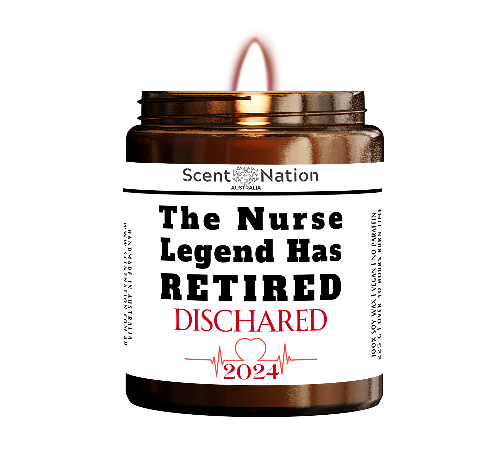 Nurse Retirement gifts - candle for retired nurse