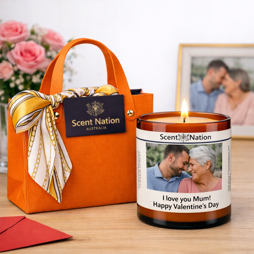 Personalised Candle – Valentine’s Day Gift Photo Candle (Custom Message)