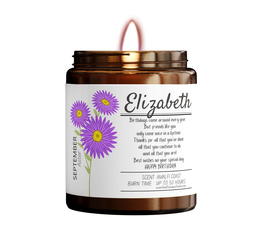 SEPTEMBER FLOWER BIRTH MONTH - ASTER

Beautifully crafted birth month soy candle, celebrating individuality and special moments.