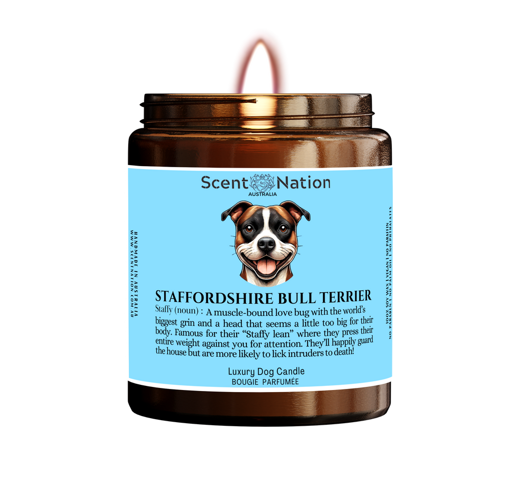 STAFFORDSHIRE BULL TERRIEER DOG   Dog Gifts - Dog Candle for Dog lovers in Australia