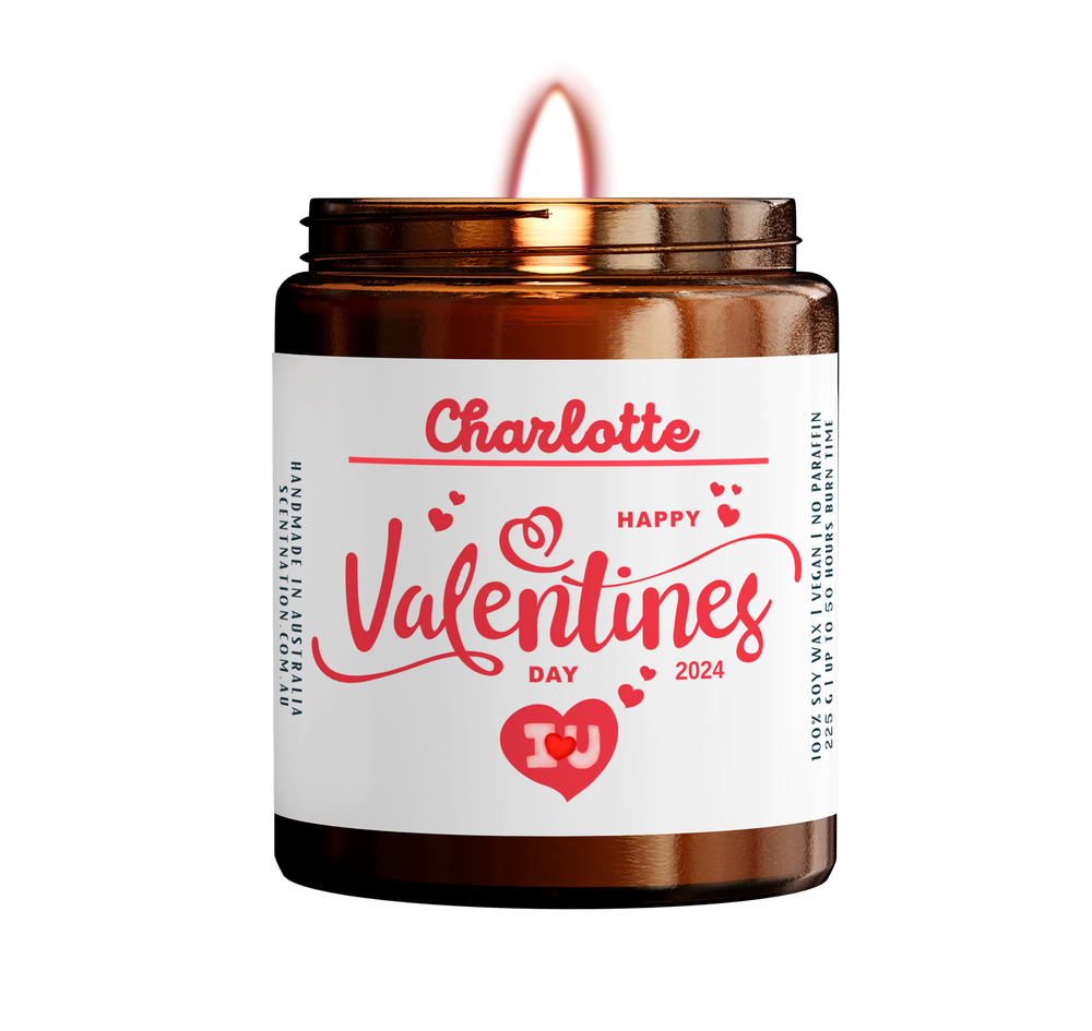 Personalised Valentine's Gift  Gift - Scented Soy Candle Australia