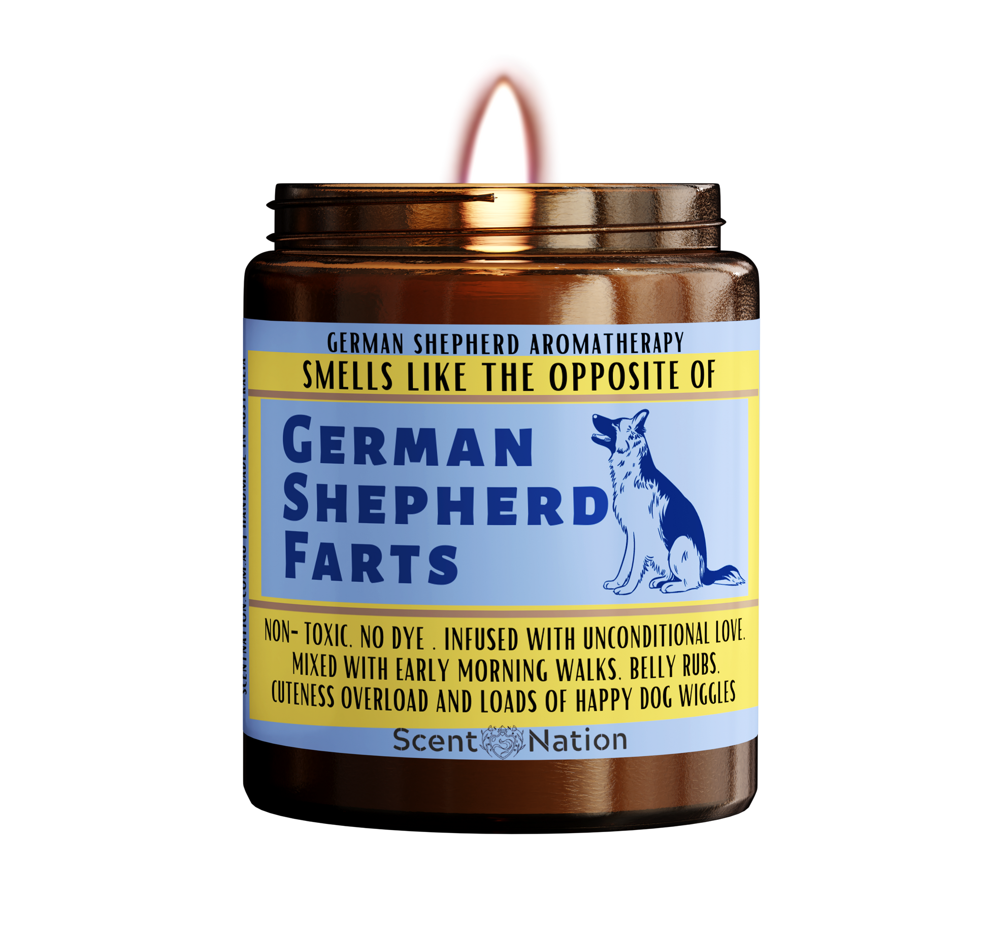 German SHepherd Dog - Personalised candle for dog owners - perfect gifts for dog lovers in Australia 