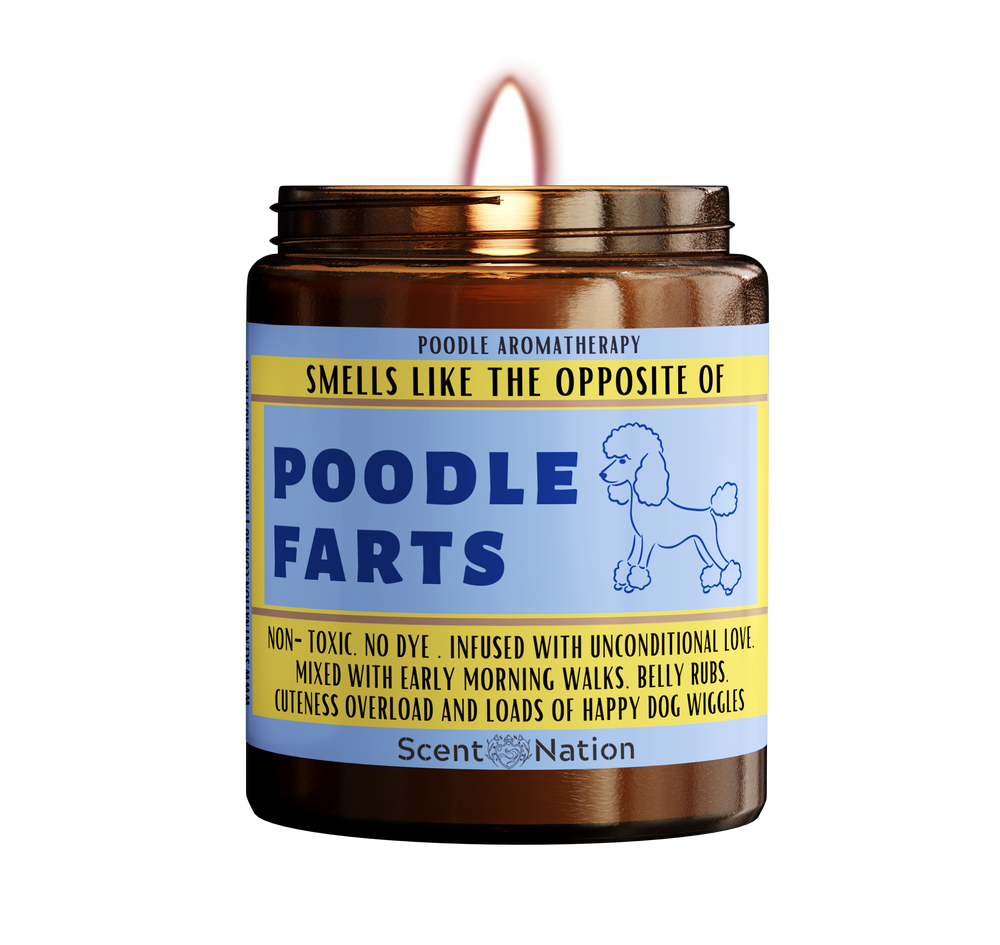 Poodle Gift Made in Australia Poodle Candle Pet Safe