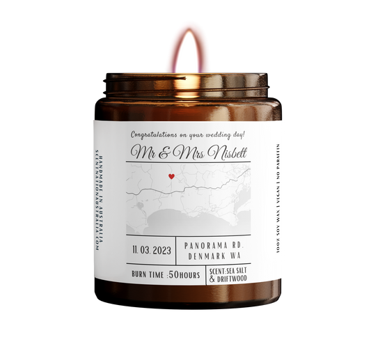 A personalised gift Best for Wedding Engagement Anniversary that says Congratulations Mr and Mrs that includes the place and date of the special event 